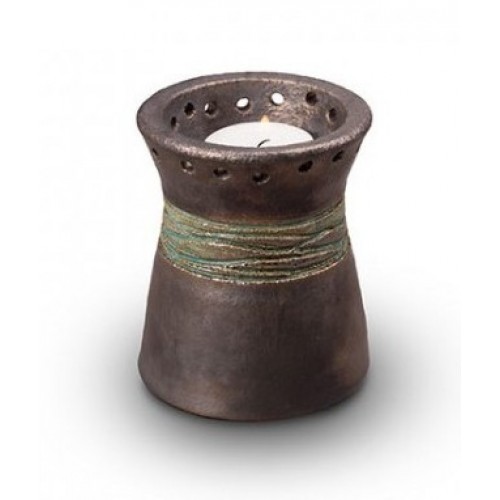 Ceramic Candle Holder Keepsake (Anthracite)